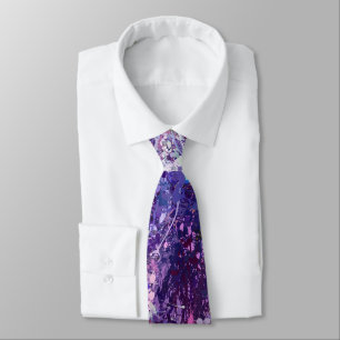 バイオレット抽象化 ネクタイ