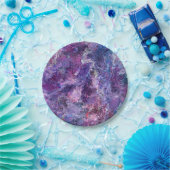 バイオレット抽象化 ペーパープレート (パーティー)