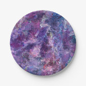 バイオレット抽象化 ペーパープレート (正面)