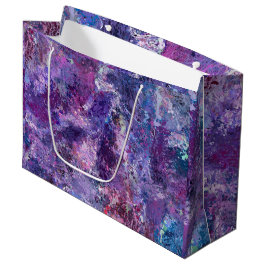 バイオレット抽象化 ラージペーパーバッグ
