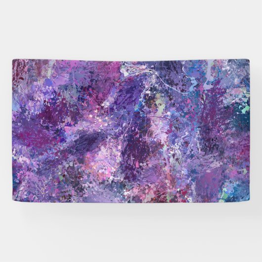 バイオレット抽象化 横断幕 (横)