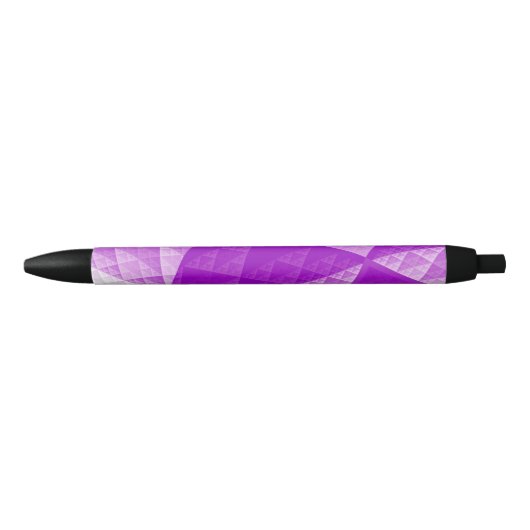 バイオレット抽象芸術パターン 黒ボールペン (正面)