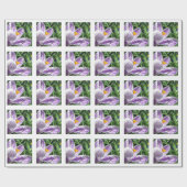 バイオレット春クロカス ラッピングペーパー (フラット)