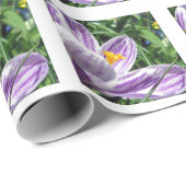 バイオレット春クロカス ラッピングペーパー (ロールコーナー)