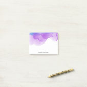 バイオレット水の色パーソナライズされた ポストイット (デスク上)