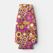 バイオレット水玉模様パターン ボトルクーラー (正面)