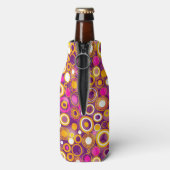 バイオレット水玉模様パターン ボトルクーラー (ボトル裏面)