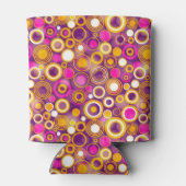 バイオレット水玉模様パターン 缶クーラー (裏面)