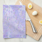 バイオレット水玉模様 キッチンタオル (四つ折り)
