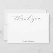 バイオレット水色バタフライパターン サンキューカード (正面)