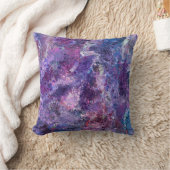 バイオレット滴抽象化 クッション (ブランケット)