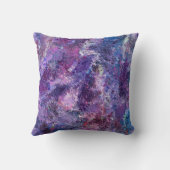 バイオレット滴抽象化 クッション (裏面)