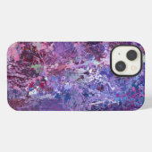 バイオレット滴抽象化 iPhoneケース (裏面横)