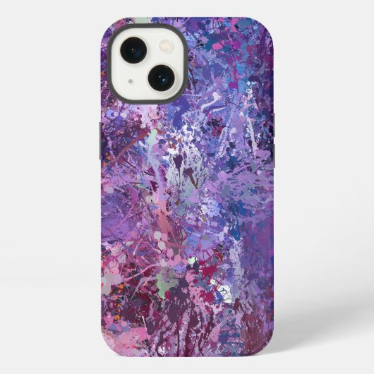 バイオレット滴抽象化 iPhoneケース (裏面)