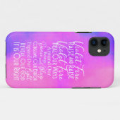 バイオレット火災祈りの言葉前向き:意図と保護 Case-Mate iPhoneケース (裏面(横))