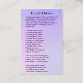 バイオレット火炎チャリス 名刺 (裏面)