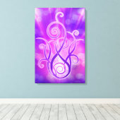 バイオレット火 キャンバスプリント (インサイチュ (ウッドフロア))