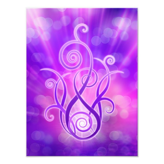 バイオレット火 フォトプリント            (正面)