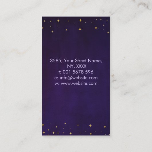 バイオレット炎 – アメジスト 名刺 (裏面)