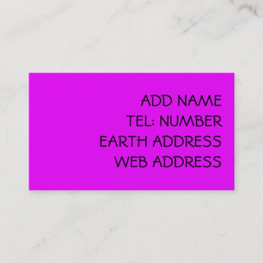 バイオレット無地のカラーの名刺 名刺 (正面)