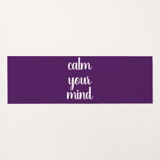 バイオレット白い呼吸あなたの心を落ち着かせる ヨガマット (裏面(横))