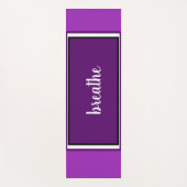 バイオレット白い呼吸あなたの心を落ち着かせる ヨガマット (正面)