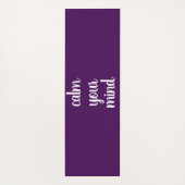 バイオレット白い呼吸あなたの心を落ち着かせる ヨガマット (裏面)