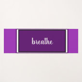 バイオレット白い呼吸あなたの心を落ち着かせる ヨガマット (正面(横))