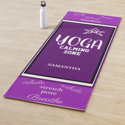 バイオレット白2トーン ヨガマット (インサイチュ)