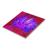 バイオレット素晴らしブルーとホットピンクサボサボダリア タイル (側面)