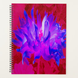 バイオレット素晴らしブルーとホットピンクサボサボダリア プランナー手帳