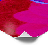 バイオレット素晴らしブルーとホットピンクサボサボダリア ポスター (コーナー)