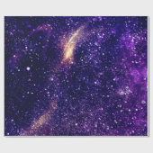 バイオレット紫抽象芸術銀河系宇宙 ラッピングペーパー (フラット)