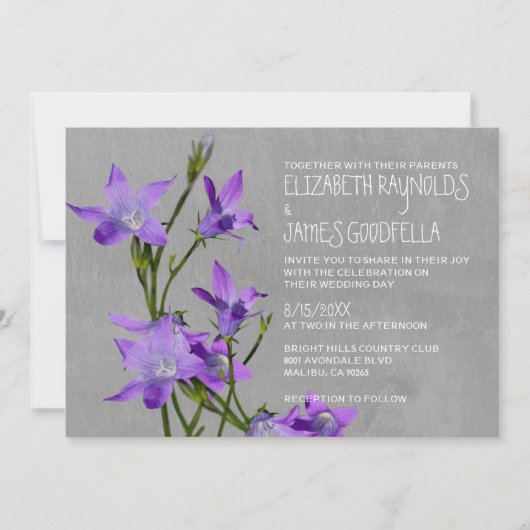バイオレット結婚式招待状 招待状 (正面)