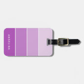 バイオレット絵を描チップストリップ(名前をカスタムする付き) ラゲッジタグ (正面横)