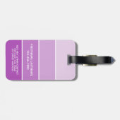 バイオレット絵を描チップストリップ(名前をカスタムする付き) ラゲッジタグ (裏面横)