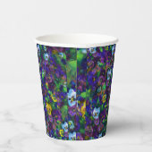 バイオレット色のパンジーカップ 紙コップ (右)
