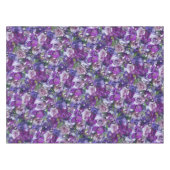バイオレット薄紫バラフラワーズガーデン テーブルクロス (正面(横))