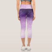 バイオレット薄紫パステルパープルトリプルグリッター グラデーション カプリレギンス (裏面)