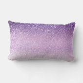 バイオレット薄紫パステルパープルトリプルグリッター グラデーション ランバークッション (裏面)