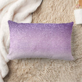 バイオレット薄紫パステルパープルトリプルグリッター グラデーション ランバークッション (ブランケット)