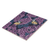 バイオレット薄紫園の鳥 タイル (側面)