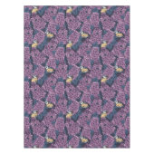 バイオレット薄紫園の鳥 テーブルクロス (正面)