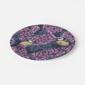 バイオレット薄紫園の鳥 ペーパープレート (アングル)