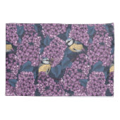 バイオレット薄紫園の鳥 枕カバー (裏面)