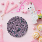 バイオレット薄紫園 ペーパープレート (パーティー)