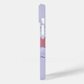 バイオレット赤面ピンク瑪瑙の大理石名スクリプト Case-Mate iPhoneケース (裏面 / 左)