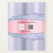 バイオレット赤面ピンク瑪瑙の大理石名2025 プランナー手帳 (裏面)