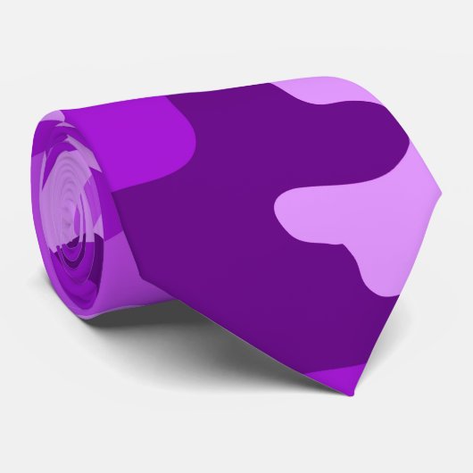 バイオレット迷彩柄ネックタイ ネクタイ (ロール)