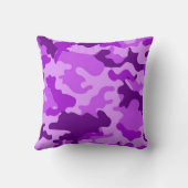 バイオレット迷彩柄パターン装飾用クッション クッション (裏面)